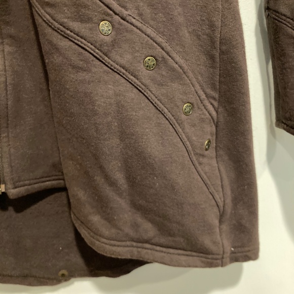 Maha Devi Organic Cotton & Hemp Tunic Hooded Jacket / XS - Picture 6 of 8